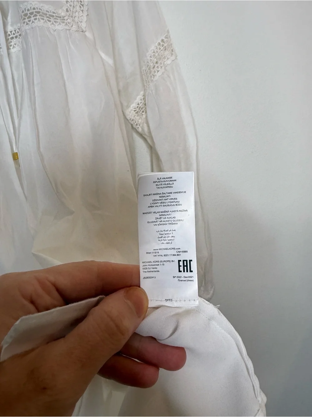 Michael Kors 100% Cotton Coastal Cottagecore ren fair prairie tiered white dress